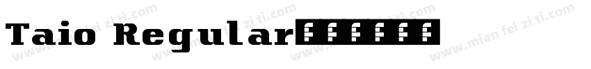 Taio Regular字体转换